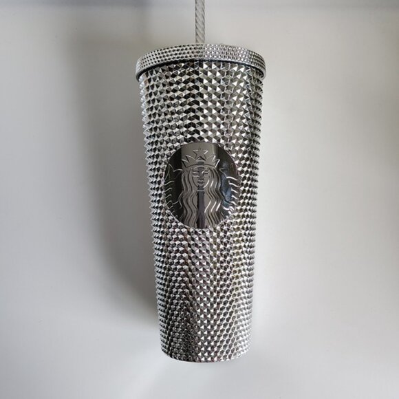 Disney Starbucks Tumbler | Disney100 Studded Platinum | Walt Disney World | NWT - Picture 3 of 14